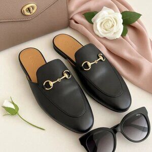 Gucci Princetown Mules Black Leather